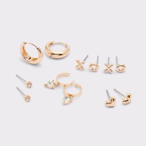 Aldo Smoochess Gold/Clear Multi Women's Earrings Gold/Clear Multi Jewelry Women - 1