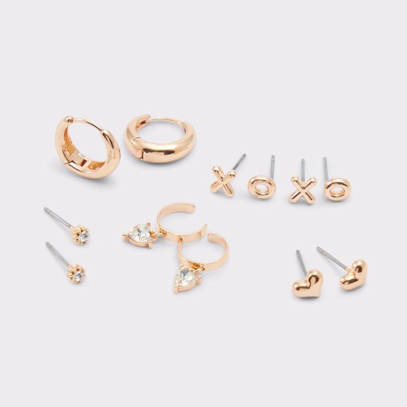 Aldo Smoochess Gold/Clear Multi Women's Earrings Gold/Clear Multi Jewelry Women - 1