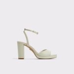 Aldo White/Bone Heels Women Gracious White/Bone Women's Block Heels - 1