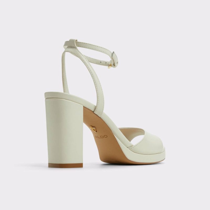 Aldo White/Bone Heels Women Gracious White/Bone Women's Block Heels - 2