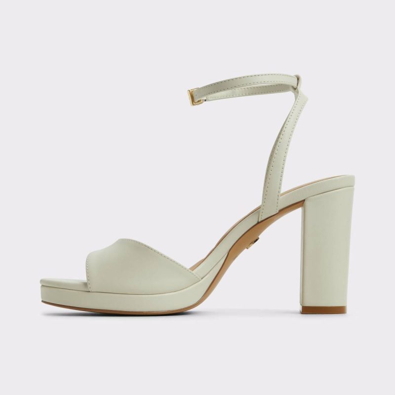 Aldo White/Bone Heels Women Gracious White/Bone Women's Block Heels - 3