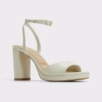 Aldo White/Bone Heels Women Gracious White/Bone Women's Block Heels - 4
