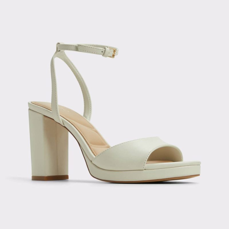 Aldo White/Bone Heels Women Gracious White/Bone Women's Block Heels - 4