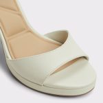 Aldo White/Bone Heels Women Gracious White/Bone Women's Block Heels - 5