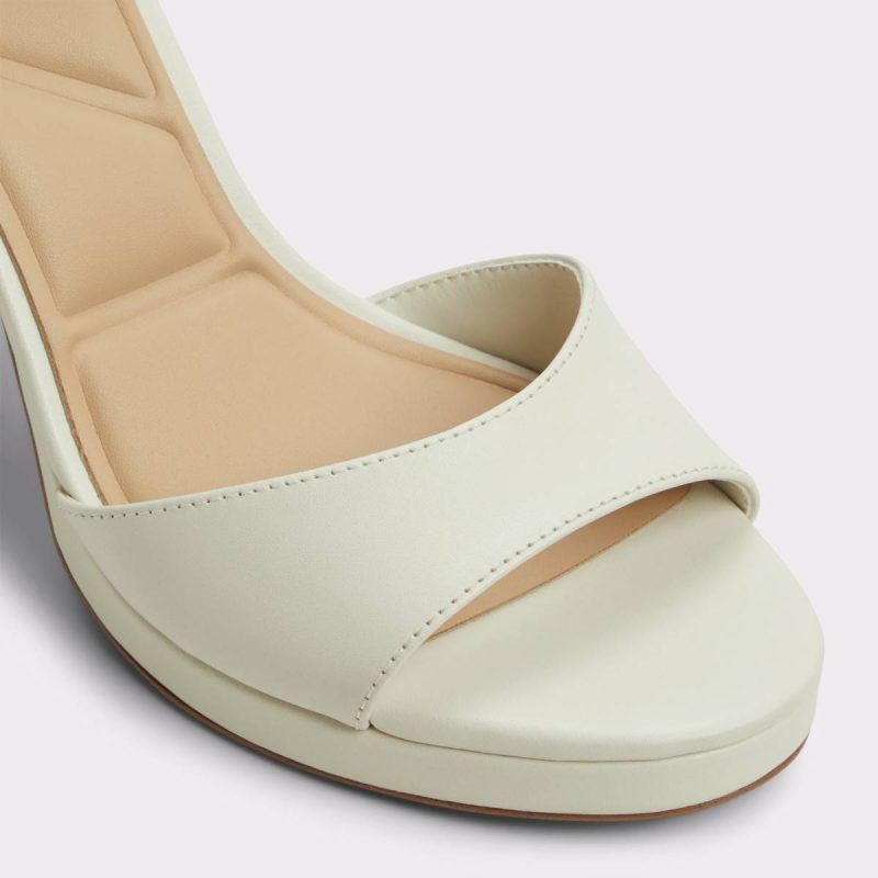 Aldo White/Bone Heels Women Gracious White/Bone Women's Block Heels - 5