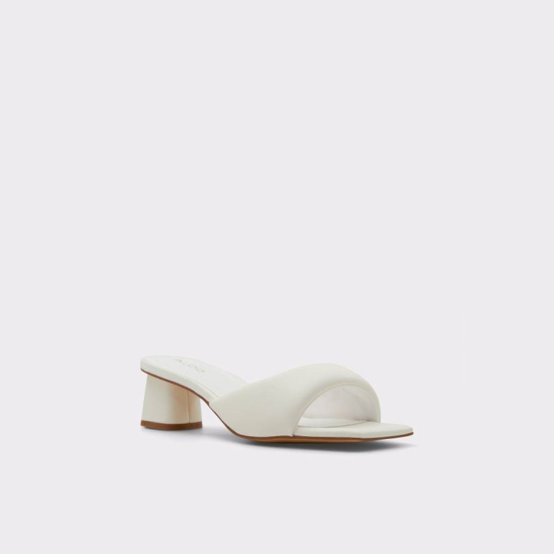 Aldo White Heels Aneka White Women's Mule Slides Women - 4