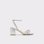 Aldo Women Heels Bouclette Silver Women's Block Heels Silver - 1