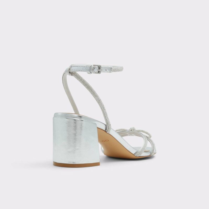 Aldo Women Heels Bouclette Silver Women's Block Heels Silver - 2
