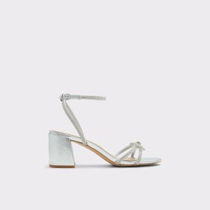Aldo Women Heels Bouclette Silver Women's Block Heels Silver - 1