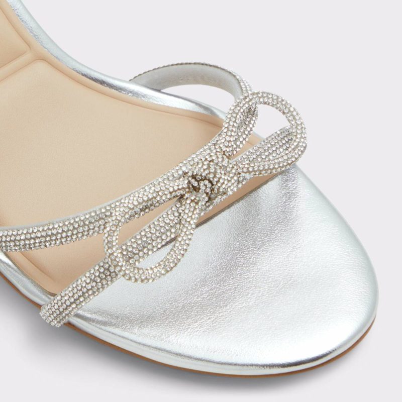 Aldo Women Heels Bouclette Silver Women's Block Heels Silver - 5
