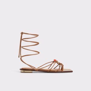 Aldo Women Nirena Medium Brown Women's Flat Sandals Medium Brown Sandals - 1