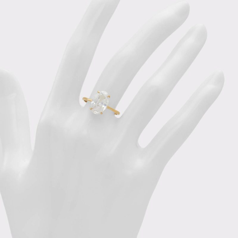 Aldo Women Ovalsparkle Gold/Clear Multi Women's Rings Jewelry Gold/Clear Multi - 3