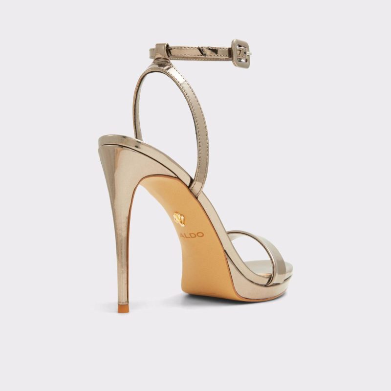 Aldo Women Pewter Heels Katelina Pewter Women's Heeled Sandals - 2