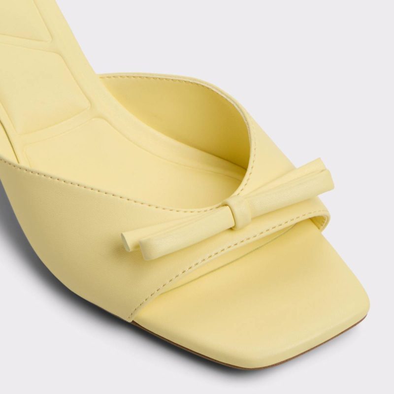 Aldo Women Sandals Light Yellow Belerose Light Yellow Women's Heeled Mules - 5