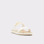 Aldo Women White Sandals Lagoon White Women's Flat Sandals - 4