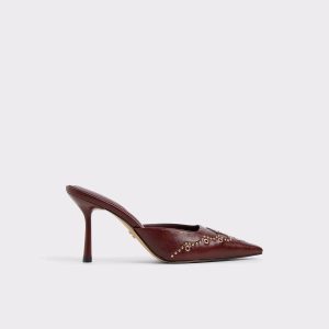 Amarilla Dark Red Women's Mule Slides Women Aldo Heels Dark Red - 1