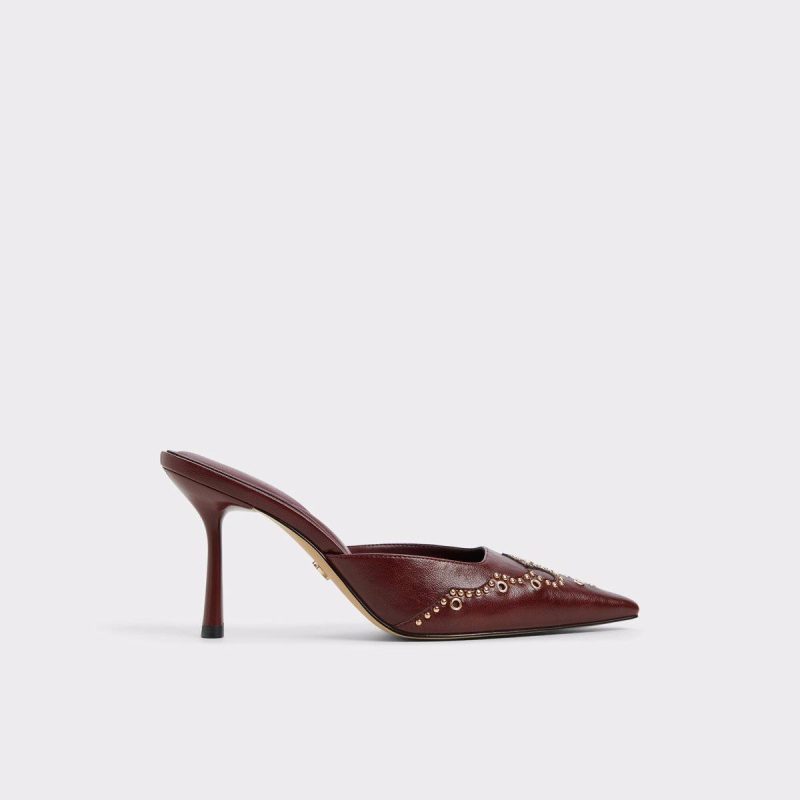 Amarilla Dark Red Women's Mule Slides Women Aldo Heels Dark Red - 1