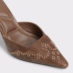 Amarilla Medium Brown Women's Mule Slides Aldo Heels Women Medium Brown - 5