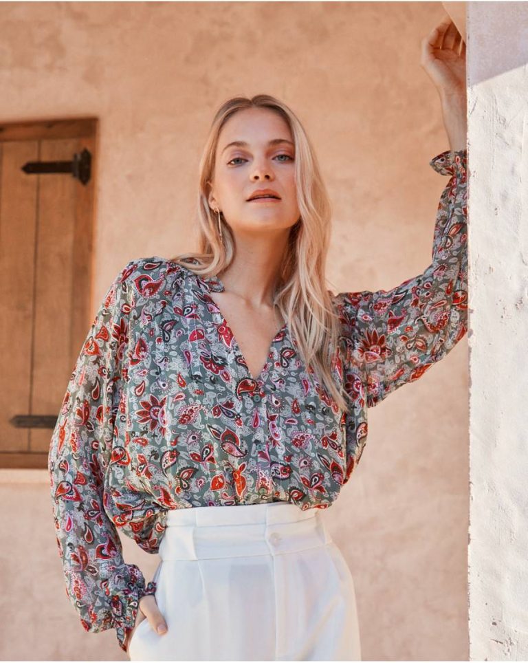 Amoebas Malila Blouse Eucalyptus Tops Polín Et Moi Women - 3