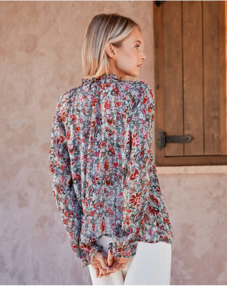Amoebas Malila Blouse Eucalyptus Tops Polín Et Moi Women - 4