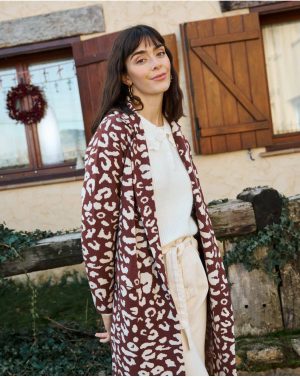 Animal Coat Print Nere Women Polín Et Moi Tops Brown - 1
