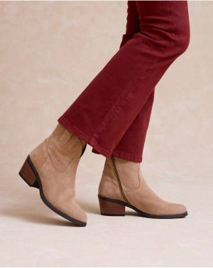 Ankle Boots Corisa Heel Footwear Polín Et Moi Women Taupe - 1