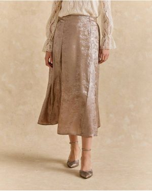 Antara Mid Lenght Skirt Women Bottoms Gold Polín Et Moi - 1
