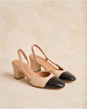 Ballet Flats Slingback Elbia Polín Et Moi Mocha Heels Women - 1