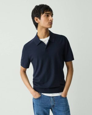 Baltic Goris Polo Shirt In Light Bilen Theory Men Sweaters + Cardigans - 1
