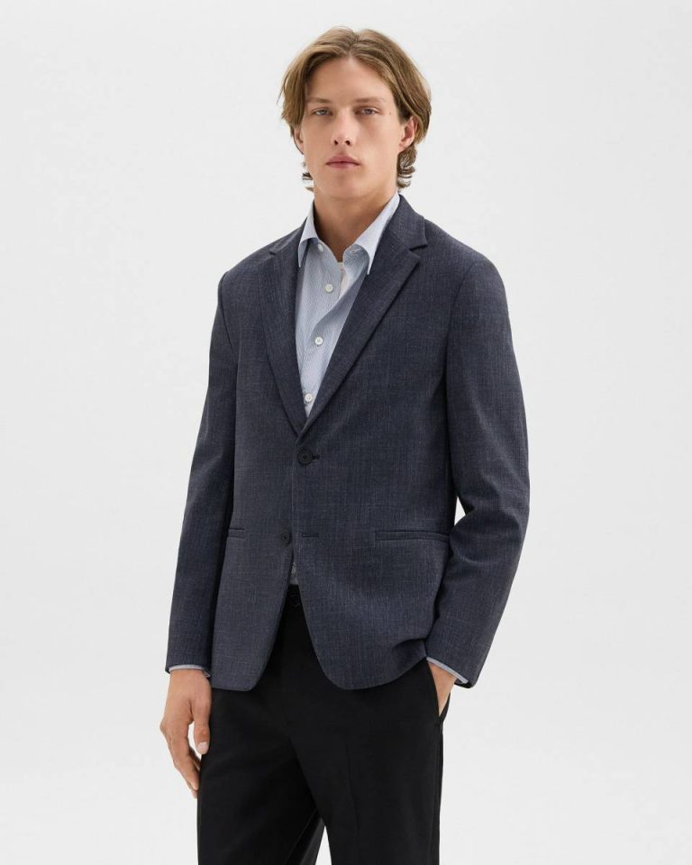 Baltic Melange Men Blazers + Jackets Clinton Blazer In Herringbone Precision Ponte Theory - 2