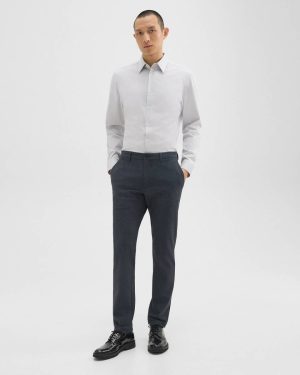 Baltic Melange Theory Men Pants Zaine Pant In Herringbone Precision Ponte - 1
