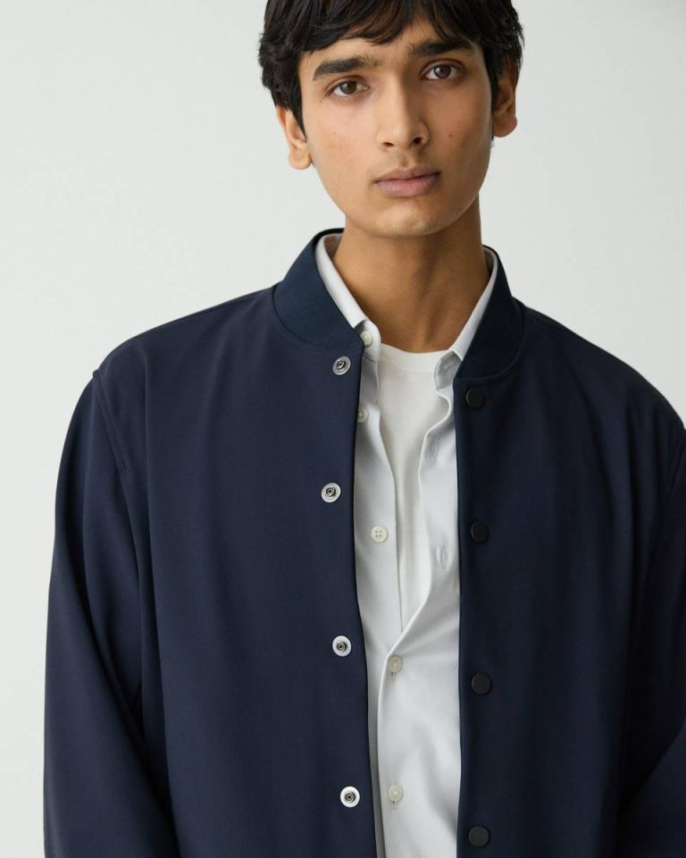 Baltic Murphy Bomber Jacket In Precision Ponte Men Outerwear Theory - 4