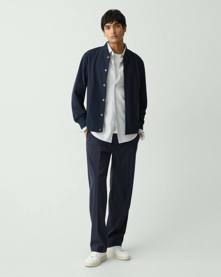 Baltic Murphy Bomber Jacket In Precision Ponte Men Outerwear Theory - 5