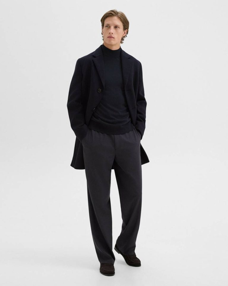 Baltic Outerwear Theory 3-Button Topcoat In Recycled Wool-Blend Melton Men - 1