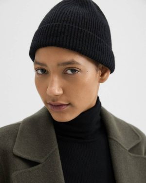 Beanie In Cashmere Women Hats, Gloves + Scarves Black Theory - 1