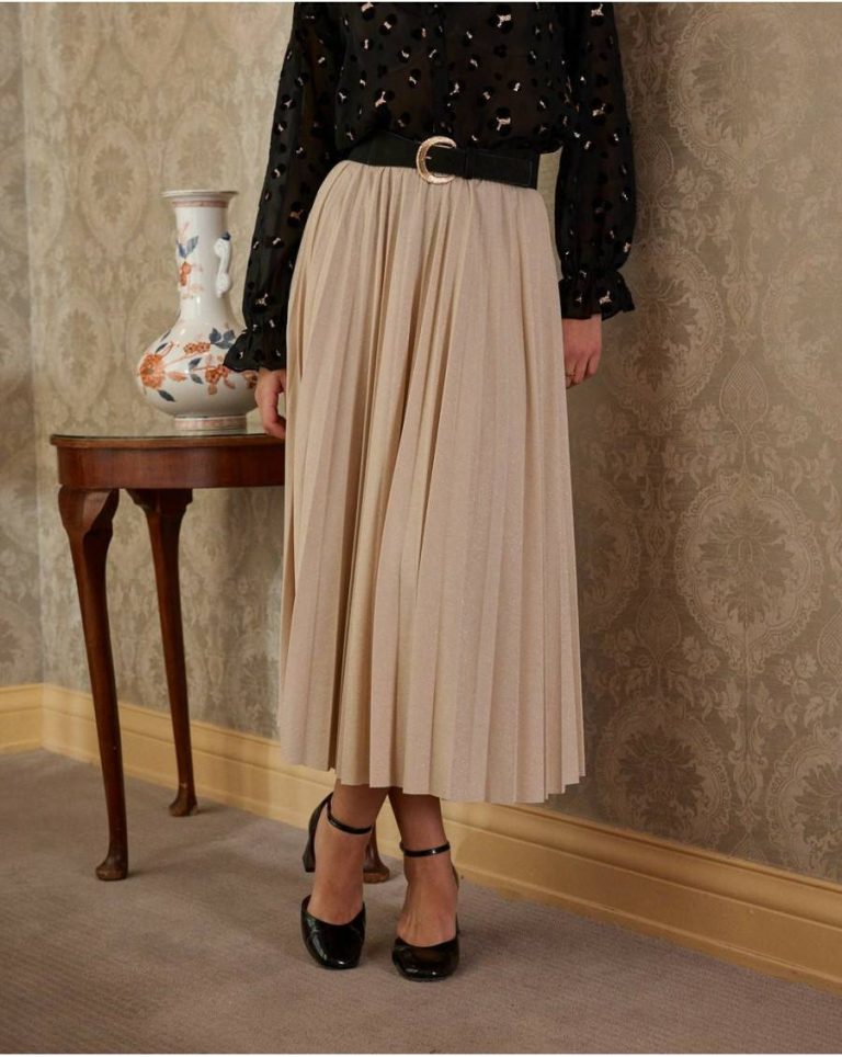 Beige Idoya Pleated Skirt Women Skirts Polín Et Moi - 3