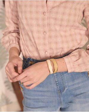 Beige Jewelry Polín Et Moi Women Tsarina Raffia Bracelet - 1