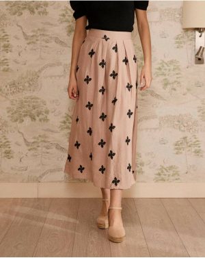 Beige Polín Et Moi Janelle Flowers Skirt Skirts Women - 1