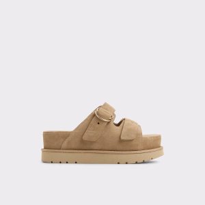 Beige Sandals Aldo Snuggle Beige Women's Footbed Sandals Women - 1