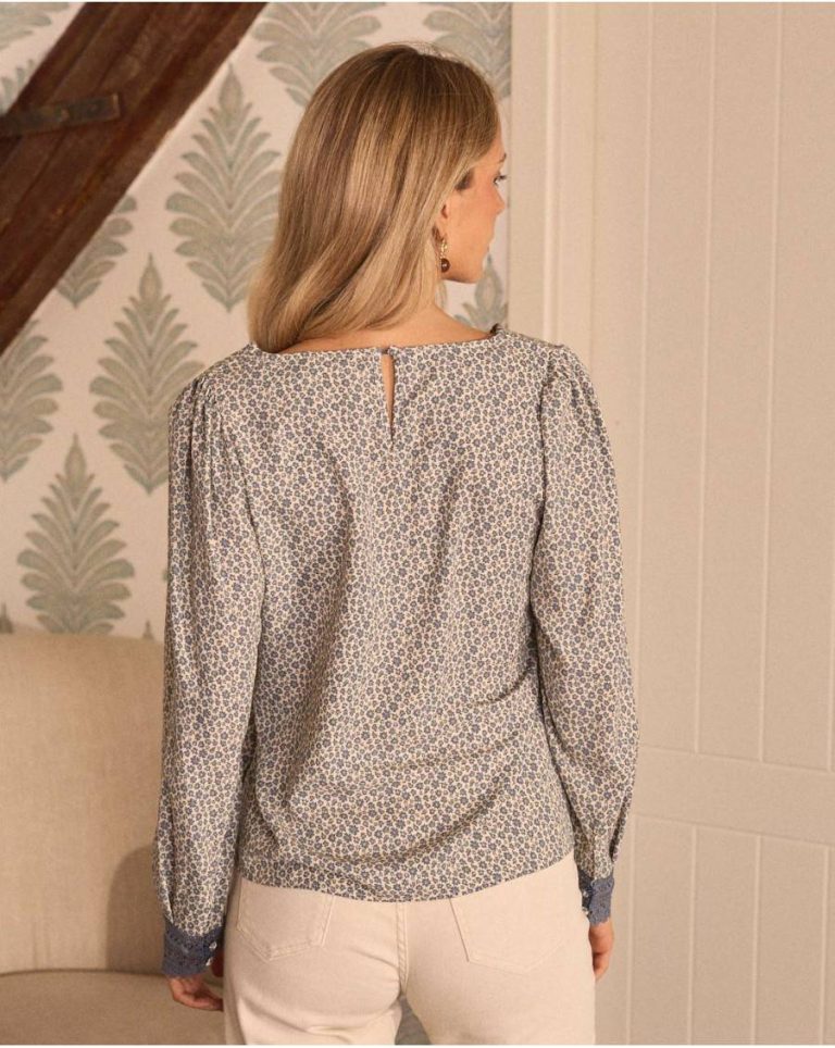 Belisa Flowers Blouse Polín Et Moi Women Cream Blouses And Shirts - 5