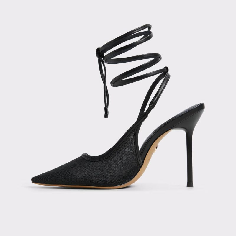 Black Aldo Pearsly Black Women's Slingbacks Heels Women - 4