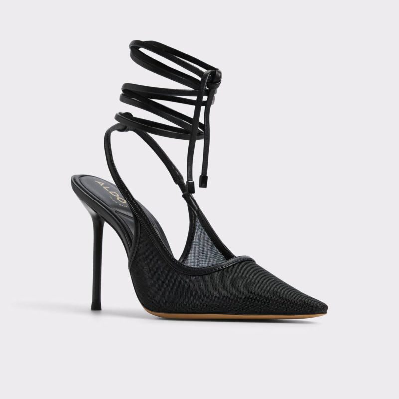 Black Aldo Pearsly Black Women's Slingbacks Heels Women - 5