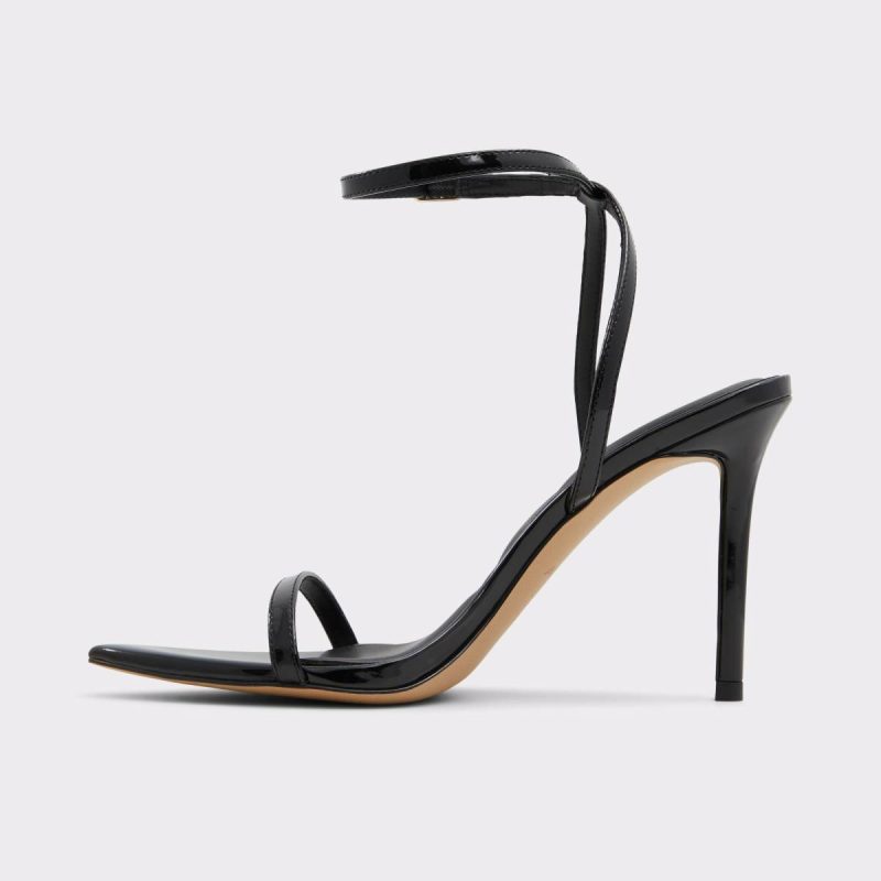 Black Aldo Tulipa Black Women's Strappy Sandals Heels Women - 3