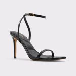 Black Aldo Tulipa Black Women's Strappy Sandals Heels Women - 4