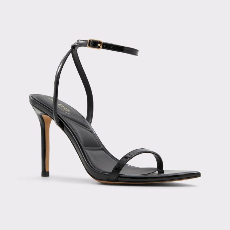 Black Aldo Tulipa Black Women's Strappy Sandals Heels Women - 4
