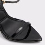 Black Aldo Tulipa Black Women's Strappy Sandals Heels Women - 5