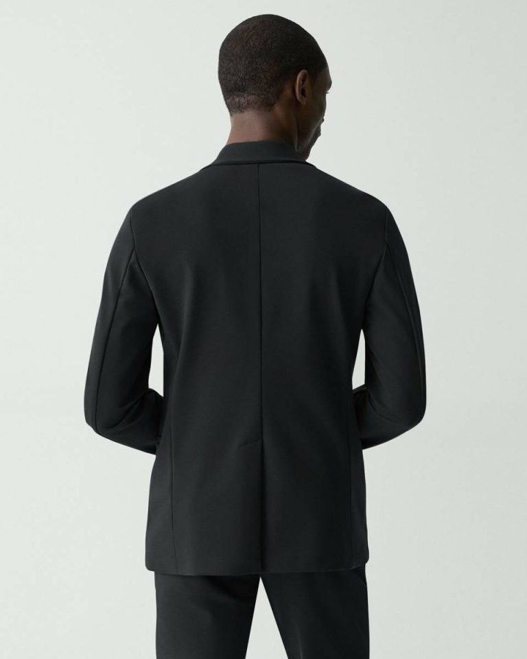 Black Clinton Blazer In Precision Ponte Blazers + Jackets Theory Men - 3