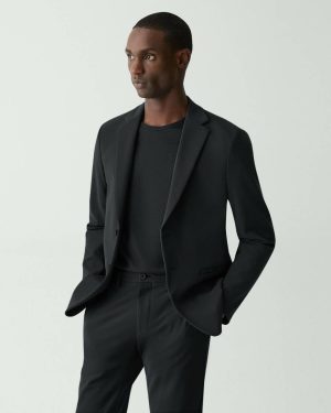 Black Clinton Blazer In Precision Ponte Blazers + Jackets Theory Men - 1