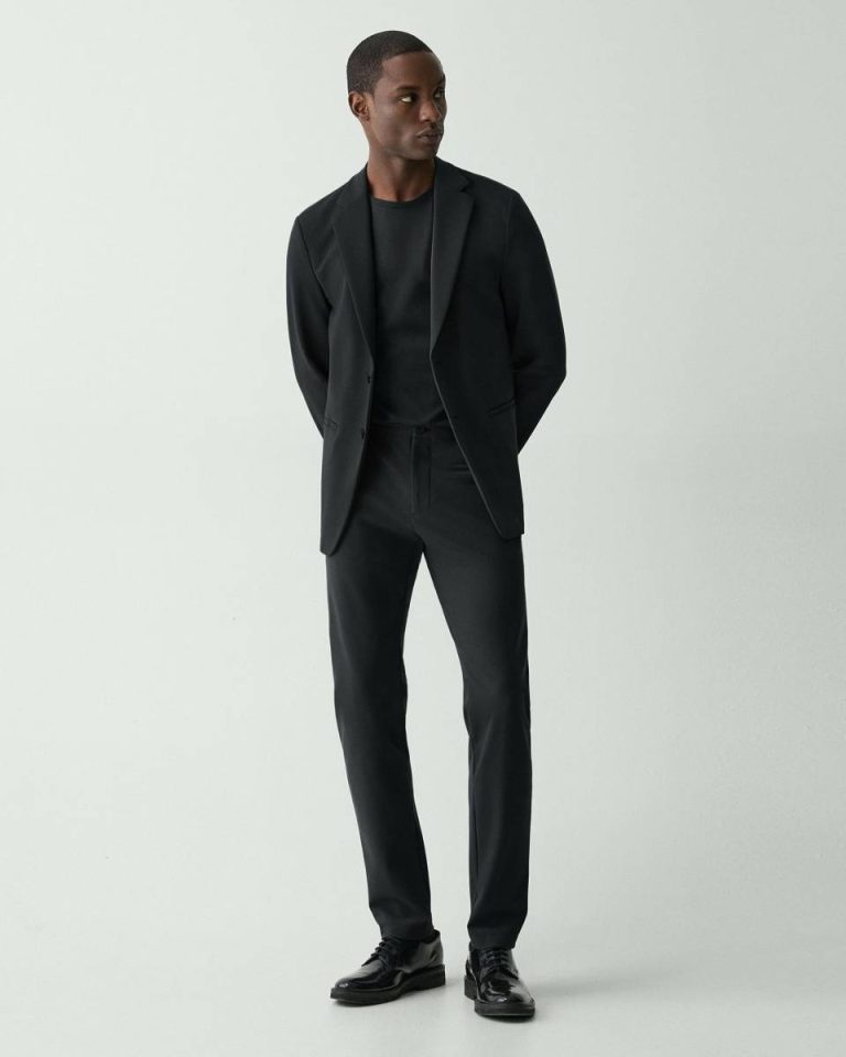 Black Clinton Blazer In Precision Ponte Blazers + Jackets Theory Men - 5