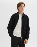 Black/Dk Charcoal Mel Sean Jacket In Double-Face Wool-Cashmere Outerwear Theory Men - 1